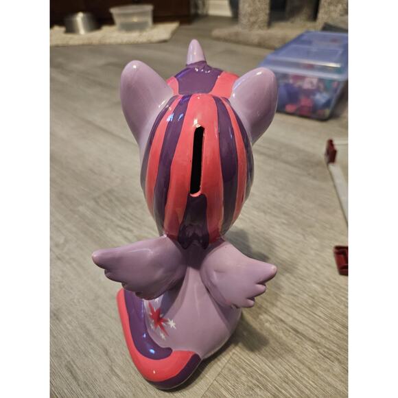 My Little Pony Twilight Sparkle 9.5” Ceramic Piggy Coin Bank Hasbro 2014 - Picture 6 of 10